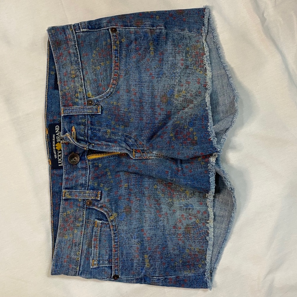 Lucky Brand Printed Jean Shorts